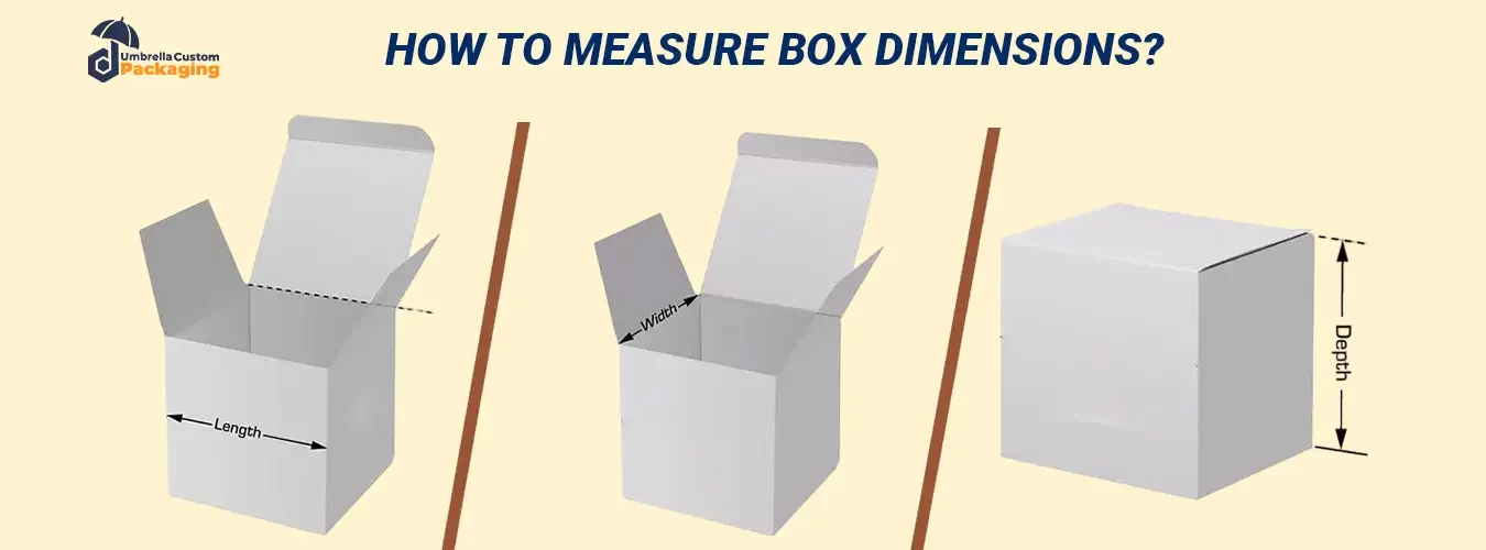 An Image Showing The Technique For Measuring Box Dimensions Featuring a Measuring Tape Alongside a Box